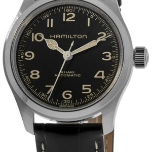 Hamilton Herrklocka H70405730 Khaki Field Murph Svart/Läder ⌀38 mm