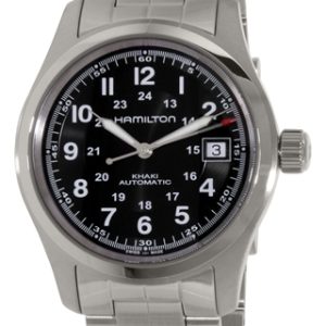 Hamilton Herrklocka H70455133 Khaki Field Svart/Stål ⌀38 mm