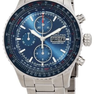 Hamilton Herrklocka H76746140 Khaki Aviation Blå/Stål ⌀44 mm