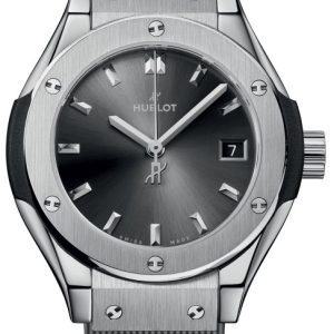Hublot Damklocka 591.NX.7070.RX Classic Fusion Grå/Gummi Ø29 mm