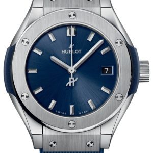 Hublot Damklocka 591.NX.7170.RX Classic Fusion Blå/Gummi Ø29 mm