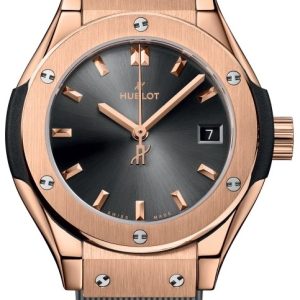 Hublot Damklocka 591.OX.7080.RX Classic Fusion Grå/Gummi Ø29 mm