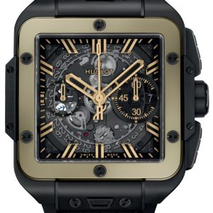 Hublot Herrklocka 821.CM.0130.RX Square Bang Unico Gummi Ø42 mm