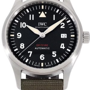 IWC Herrklocka IW326805 Pilots Svart/Textil Ø39 mm