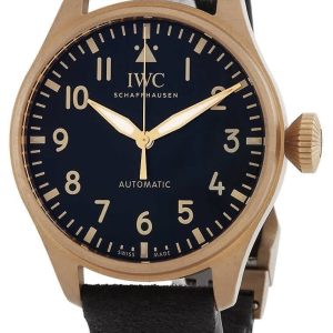 IWC Herrklocka IW329703 Big Pilot Svart/Läder Ø43 mm