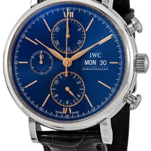 IWC Herrklocka IW391036 Portofino Blå/Läder Ø42 mm