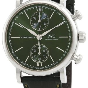 IWC Herrklocka IW391405 Portofino Grön/Läder Ø39 mm