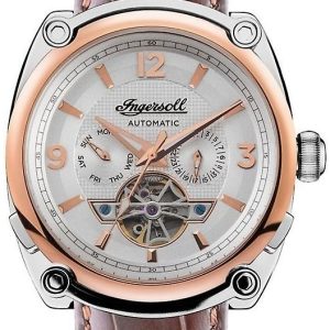 Ingersoll Herrklocka I01103B The Michigan Silverfärgad/Läder ⌀45 mm