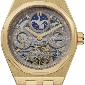 Ingersoll Herrklocka I12902 Skelettskuren/Gulguldtonat stål ⌀43 mm