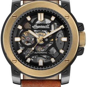 Ingersoll Herrklocka I14402 The Freestyle Svart/Läder ⌀46 mm