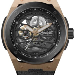 Ingersoll Herrklocka I15202 The Springfield Svart/Läder ⌀47 mm
