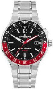Jacques Lemans Herrklocka 1-2109F Hybromatic Svart/Stål Ø42 mm