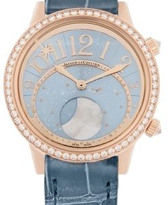 Jaeger LeCoultre Damklocka 3522480 Rendez-Vous Blå/Läder Ø36 mm