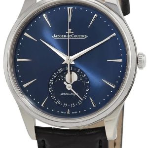 Jaeger LeCoultre Herrklocka 1368480 Master Ultra Thin Blå/Läder