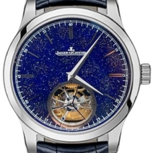 Jaeger LeCoultre Herrklocka 16634E0 Master Tourbillon Blå/Läder