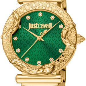 Just Cavalli Damklocka JC1L234M0235 Animalier Grön/Gulguldtonat