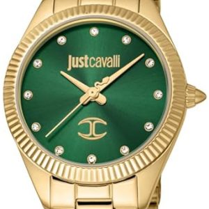 Just Cavalli Damklocka JC1L267M0065 Dress Grön/Gulguldtonat stål