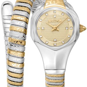 Just Cavalli Damklocka JC1L270M0055 Signature Guld/Gulguldtonat stål