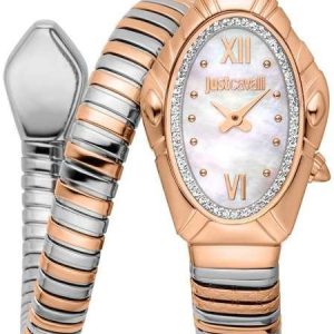 Just Cavalli Damklocka JC1L357M0065 Lirica Vit/Stål