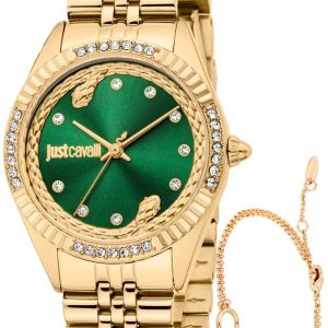 Just Cavalli Damklocka JC1L361M0065 Vittoria Glam Grön/Gulguldtonat