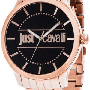 Just Cavalli Herrklocka R7253127525 Svart/Roséguldstonat stål Ø46