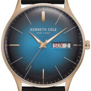 Kenneth Cole Herrklocka KC50589013 Classic Blå/Läder Ø42 mm