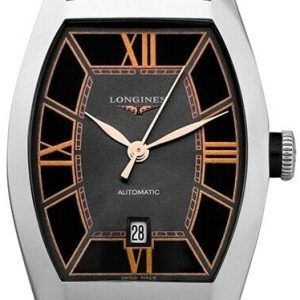 Longines Damklocka L2.142.4.56.2 Evidenza Grå/Läder