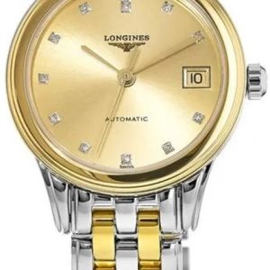 Longines Damklocka L4.274.3.37.7 Grande Classique Guld/18 karat gult