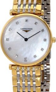 Longines Damklocka L4.512.2.87.7 Grande Classique Vit/Gulguldtonat