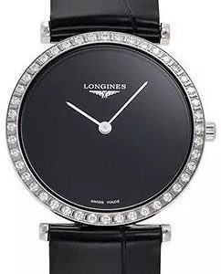 Longines Damklocka L4.523.0.50.2 La Grande Classique De Svart/Läder