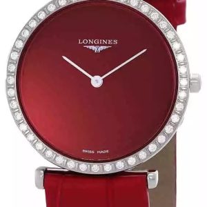 Longines Damklocka L4.523.0.91.2 La Grande Classique De Röd/Läder