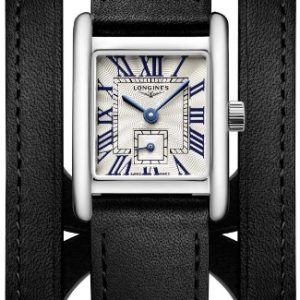 Longines Damklocka L5.200.4.71.0 Mini Dolcevita Vit/Läder