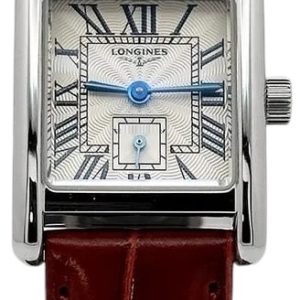 Longines Damklocka L5.200.4.71.5 Mini DolceVita Vit/Läder 29x21.5 mm