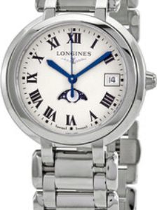 Longines Damklocka L8.116.4.71.6 Primaluna Vit/Stål ⌀34 mm