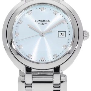 Longines Damklocka L8.122.4.90.6 PrimaLuna Blå/Stål Ø30 mm