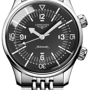 Longines Herrklocka L3.764.4.50.6 Legend Diver Svart/Stål Ø39 mm