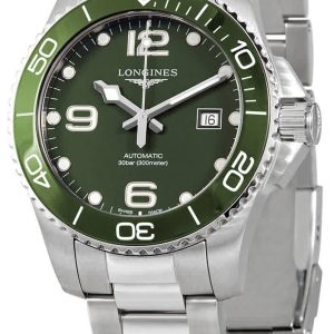 Longines Herrklocka L3.782.4.06.6 Hydroconquest Grön/Stål Ø43 mm