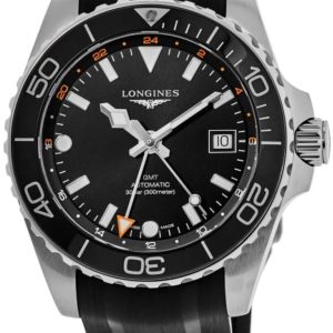 Longines Herrklocka L3.790.4.56.9 Hydroconquest Svart/Gummi Ø41 mm