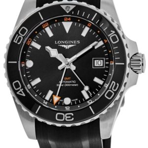 Longines Herrklocka L3.890.4.56.9 Hydroconquest Svart/Gummi Ø43 mm