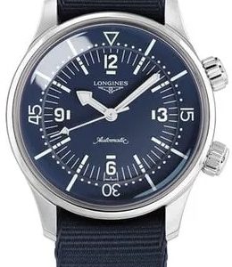 Longines L3.764.4.90.2 Legend Diver Blå/Textil Ø39 mm