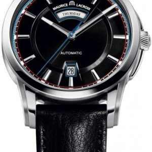 Maurice Lacroix Herrklocka PT6158-SS001-331 Pontos Svart/Läder Ø40