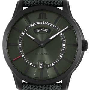 Maurice Lacroix Herrklocka PT6358-DLB04-630-5 Pontos Grön/Läder
