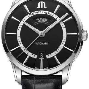 Maurice Lacroix Herrklocka PT6358-SS001-332-2 Pontos Grå/Läder