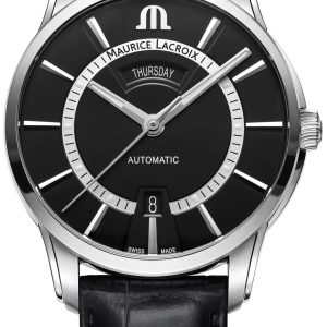 Maurice Lacroix Herrklocka PT6358-SS001-332-2 Pontos Grå/Läder