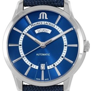 Maurice Lacroix Herrklocka PT6358-SS004-431-4 Pontos Blå/Textil