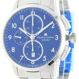Maurice Lacroix Herrklocka PT6388-SS002-420-1 Pontos Blå/Stål Ø43