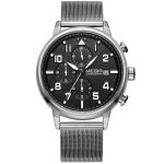 megir chrono pilot silver