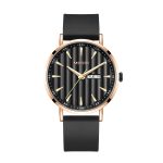 megir stripe rose gold black