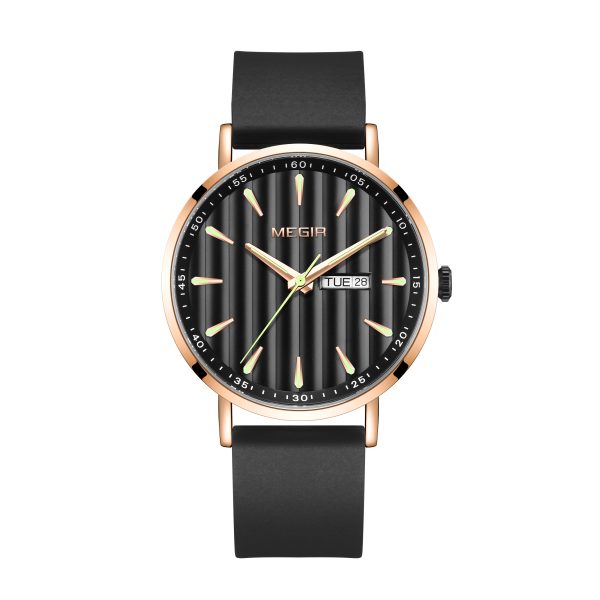 megir stripe rose gold black