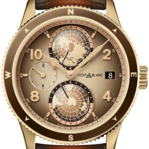 Montblanc 1858 Herrklocka 128504 Brun/Läder Ø42 mm
